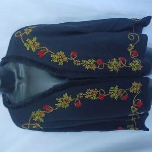 Designer Originals Black Holiday Sweater Size PXL